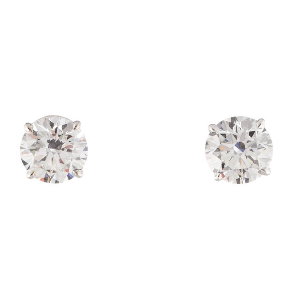 14K 6.15ctw Lab-Grown Diamond Stud Earrings in 14K white gold